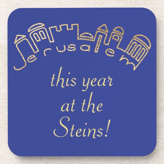 Passover Coasters "Jerusalem Passover Seder" (Front)