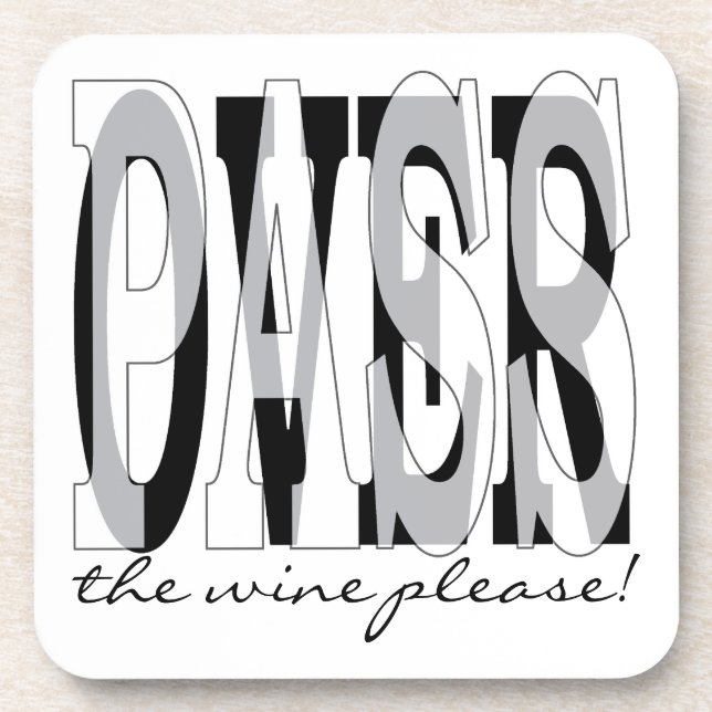 Passover Coasters "Passover the wine please!" (Front)