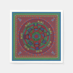 Passover Cocktail Napkins Seder Table Pattern