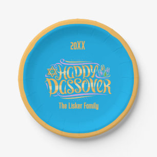 Passover Family Seder Dinner Paper Plate