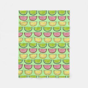 Passover Fruit Slice Jelly Gummy Candy Lemon Lime Fleece Blanket