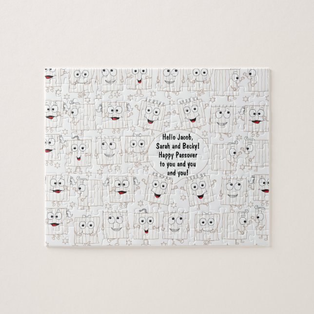 Passover Funny Matzah Joke Puzzle for Kids (Horizontal)