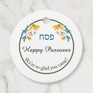 Passover Gift Tags Spring Flowers