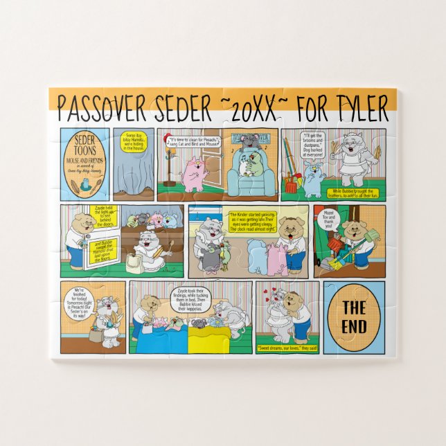 Passover Hametz Search Seder Toons Jigsaw Puzzle (Horizontal)