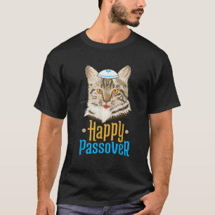 Passover Happy Passover Cat Funny Seder Jewish Hol T-Shirt