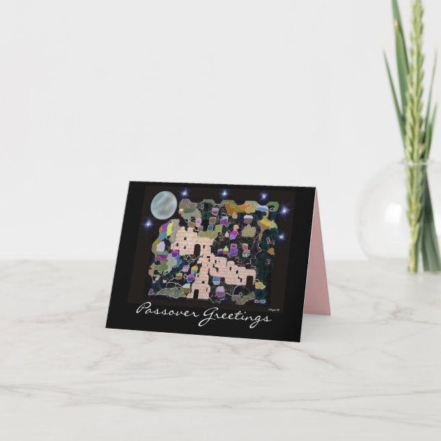Passover Jerusalem Moon Card (Front)