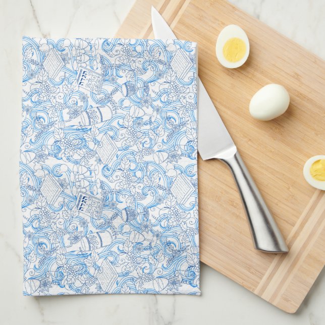 Passover Kitchen Towel - Mix & Match Dinnerware  (Quarter Fold)