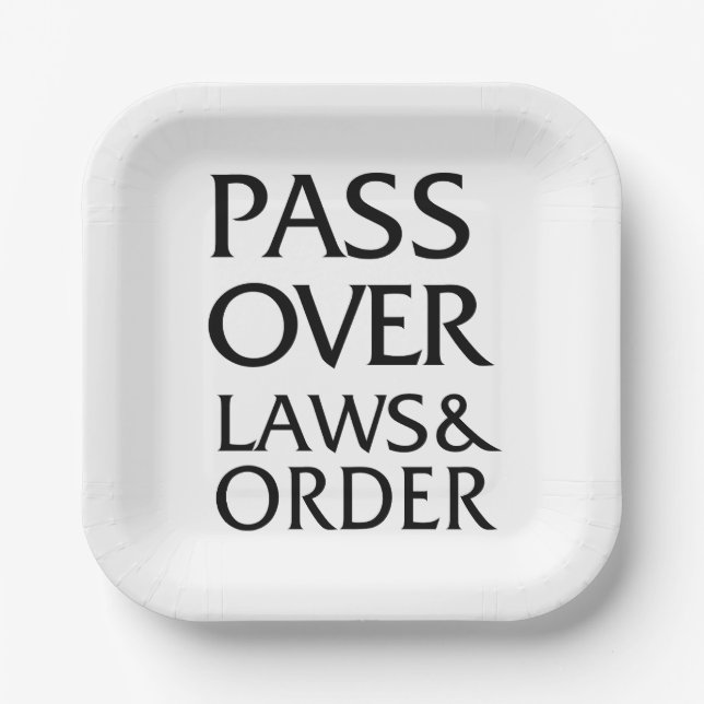 Passover. Laws & Order. Jewish Humour Gift Idea  Paper Plate (Front)