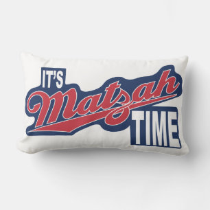 Passover Lumbar Pillow "It's MATZAH Time!"