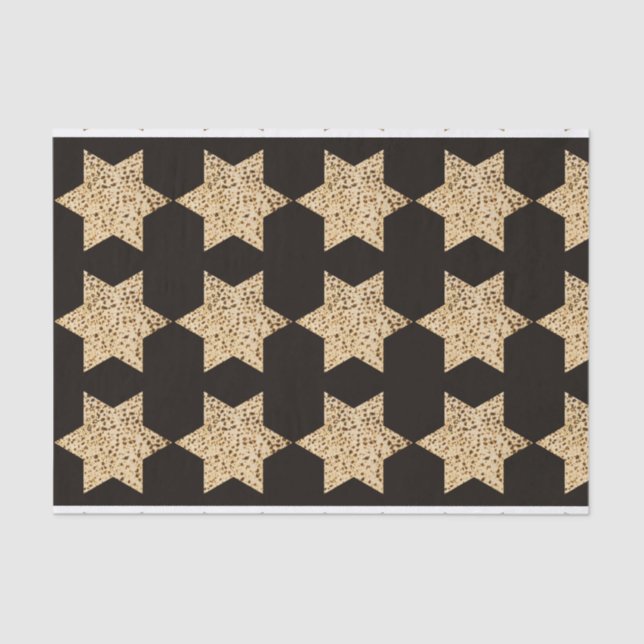 Passover Matzah Bread Star of David Tissue Paper (Front)