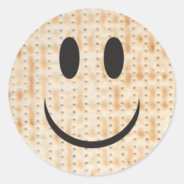 Passover Matzah Round Sticker (Front)