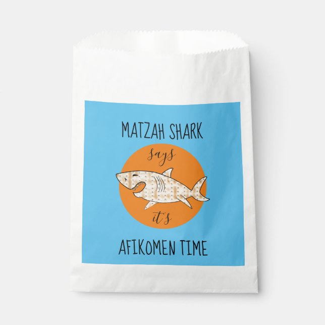Passover Matzah Shark Afikomen Party Favour Bag (Front)