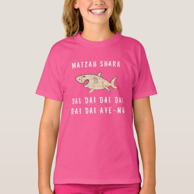 Passover Matzah Shark Girls' Basic T-Shirt (Front)