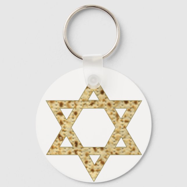 Passover Matzoh Star of David Keychain (Front)