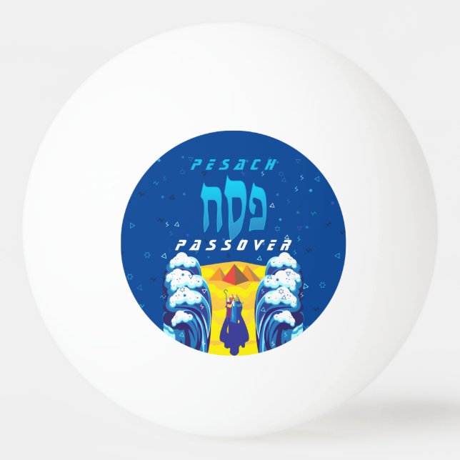 Passover Moses & Israelites' exodus from Egypt Ping Pong Ball (Back)