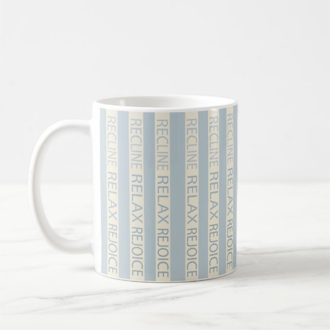Passover Mug 11 oz Recline Relax Rejoice, Blue (Left)
