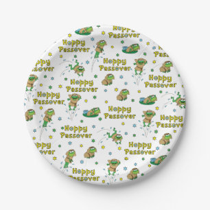 Passover Paper Plates "Hoppy Passover" Pattern