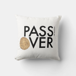 Passover - PASS the matzah OVER - Seder Pesach Throw Pillow