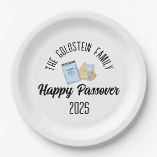 Passover Personalized Family Name  Paper Plate