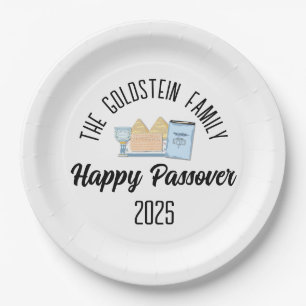 Passover Personalized Family Name  Paper Plate