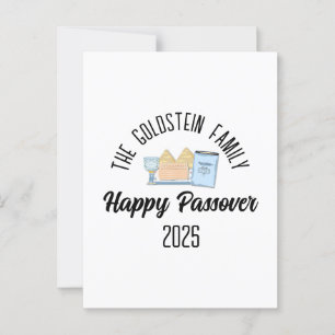 Passover Personalized Family Name  Postcard