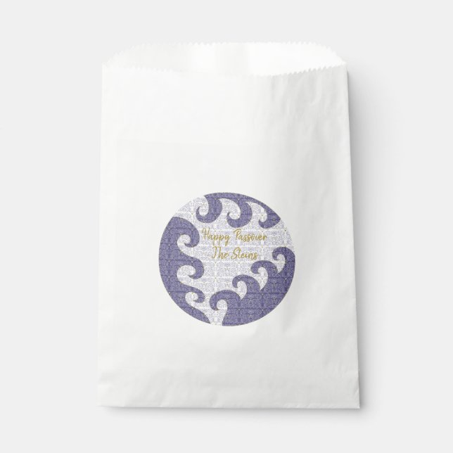 Passover "Pesach Paisley" Goodie Favour Bag (Front)