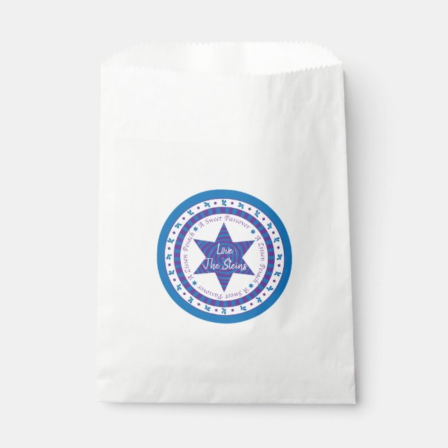 Passover "Pesach Star" Goodie Favour Bag (Front)