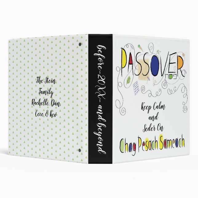 Passover Recipe Book Binder Chag Pesach Sameach (Background)