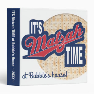 Passover Recipe Book Binder "It's Matzah Time"