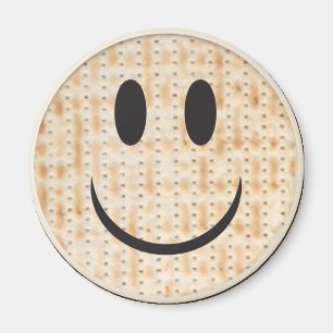 Passover Round Magnet Passover Happy Matzah