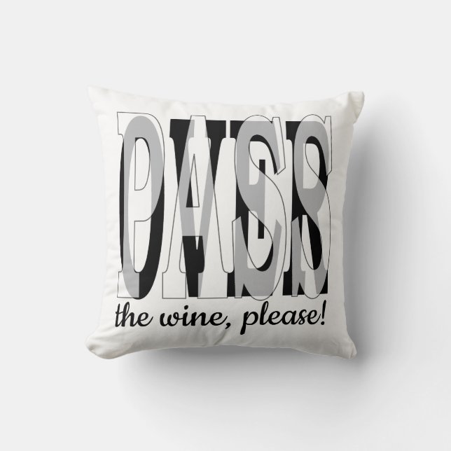 Passover Seder 16" x 16 Pillow "Passover the wine" (Front)