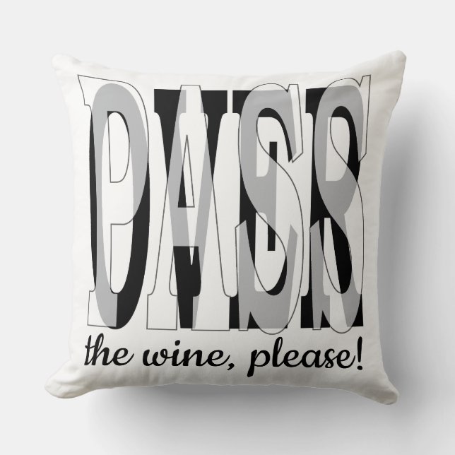 Passover Seder 20 x 20" Pillow "Passover the wine" (Front)