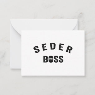 Passover Seder Boss My Rules Jewish Funny Gift Card