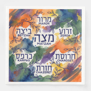 Passover Seder Plate Pesach Table Decor Napkin