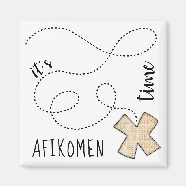 Passover Square Magnet Afikomen Time (Front)