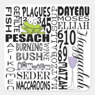 Passover Sticker Square "Dayenu and more...."