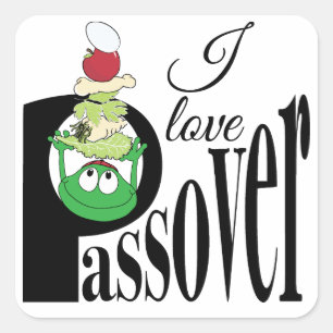 Passover Sticker Square "P is for Passover"