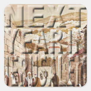 Passover Stickers Square "Jerusalem"