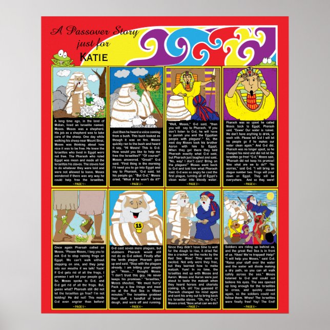 Passover Story Poster 20" x 24" Matte Finish (Front)