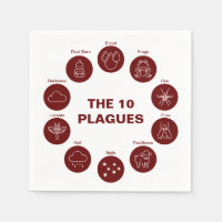 Passover The 10 Plagues Red and White Seder