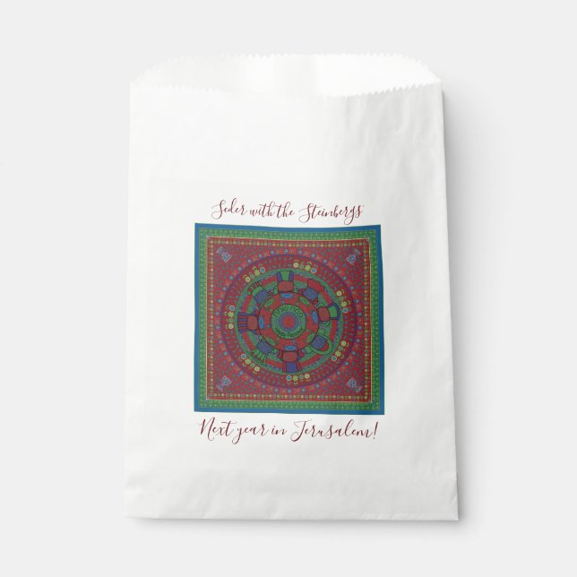 Passover The Seder Table Afikomen Party Favour Bag (Front)