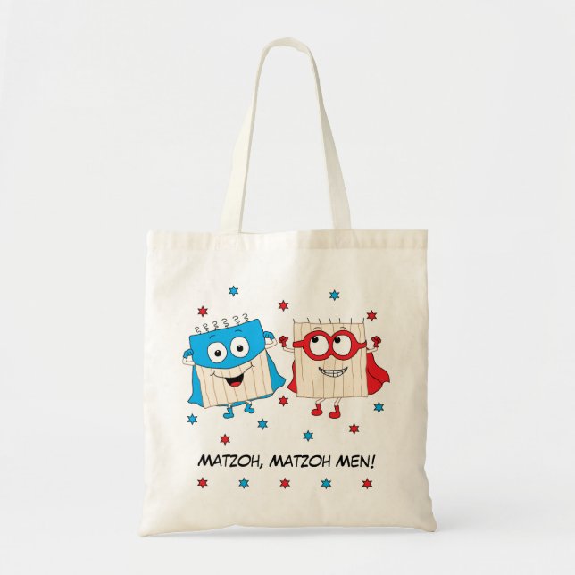 Passover Tote Bag "Matzoh, Matzoh Men!" (Front)