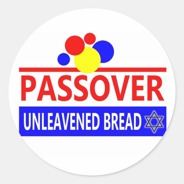 Passover Unleavened Bread Classic Round Sticker (Front)