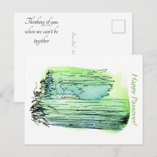 Passover, When we can't be together Green Forest Postcard