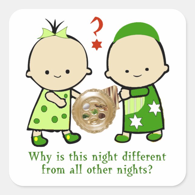Passover Why Is This Night Stickers (Front)