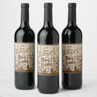 Passover Wine Bottle Label Jerusalem