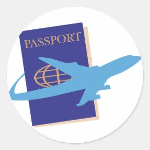 Passport Classic Round Sticker