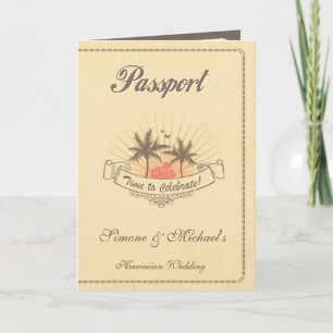 Passport Invitation or Save-the-Date - Beach