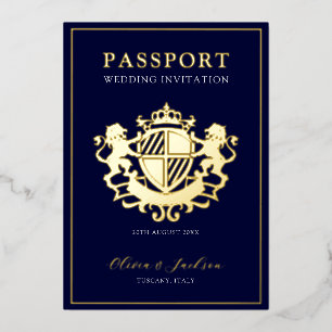 Passport moderne branché Faire-part de mariage Foi