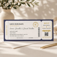 Passport Save the Date Wedding Destination Travel